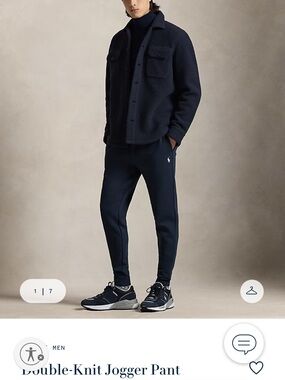 Polo by Ralph Lauren Navy Double-Knit Jogger Pants